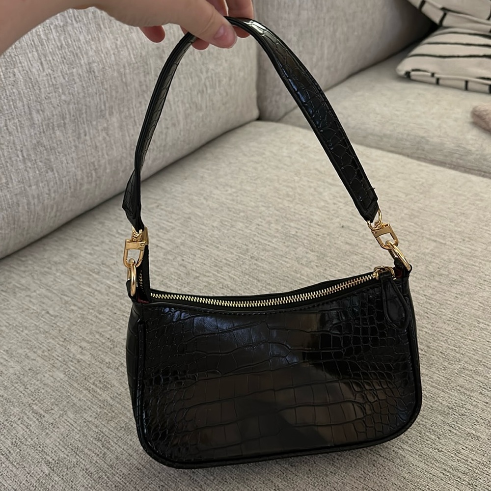 Black Shoulder Clutch Purse